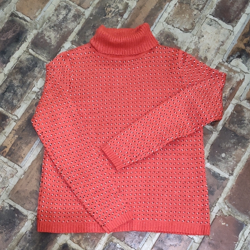 Women's Red Turtleneck Sweater